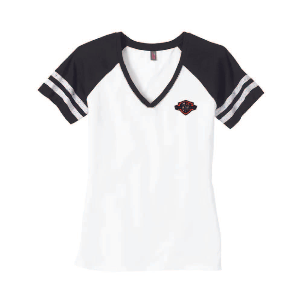 DM476 District Women's Game V-Neck Tee