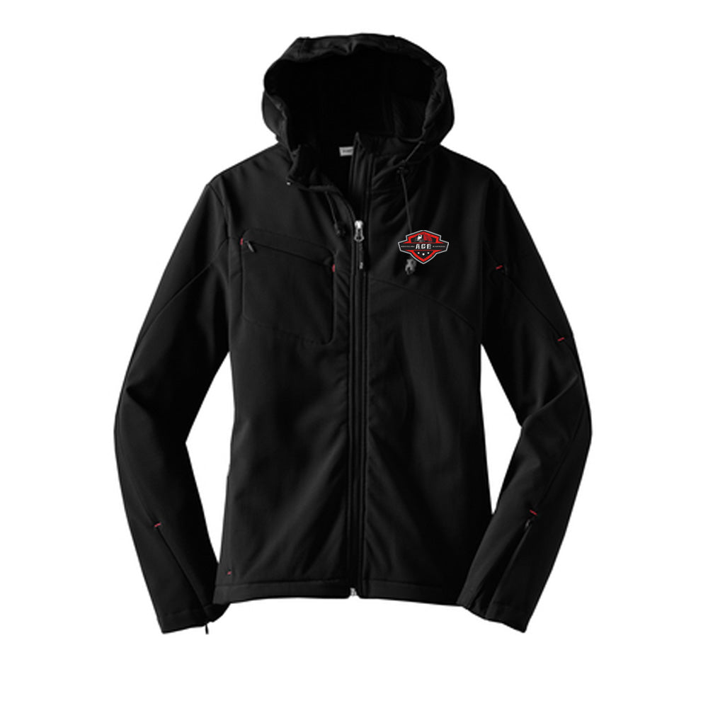 L706 Port Authority Ladies Textured Hooded Soft Shell Jacket