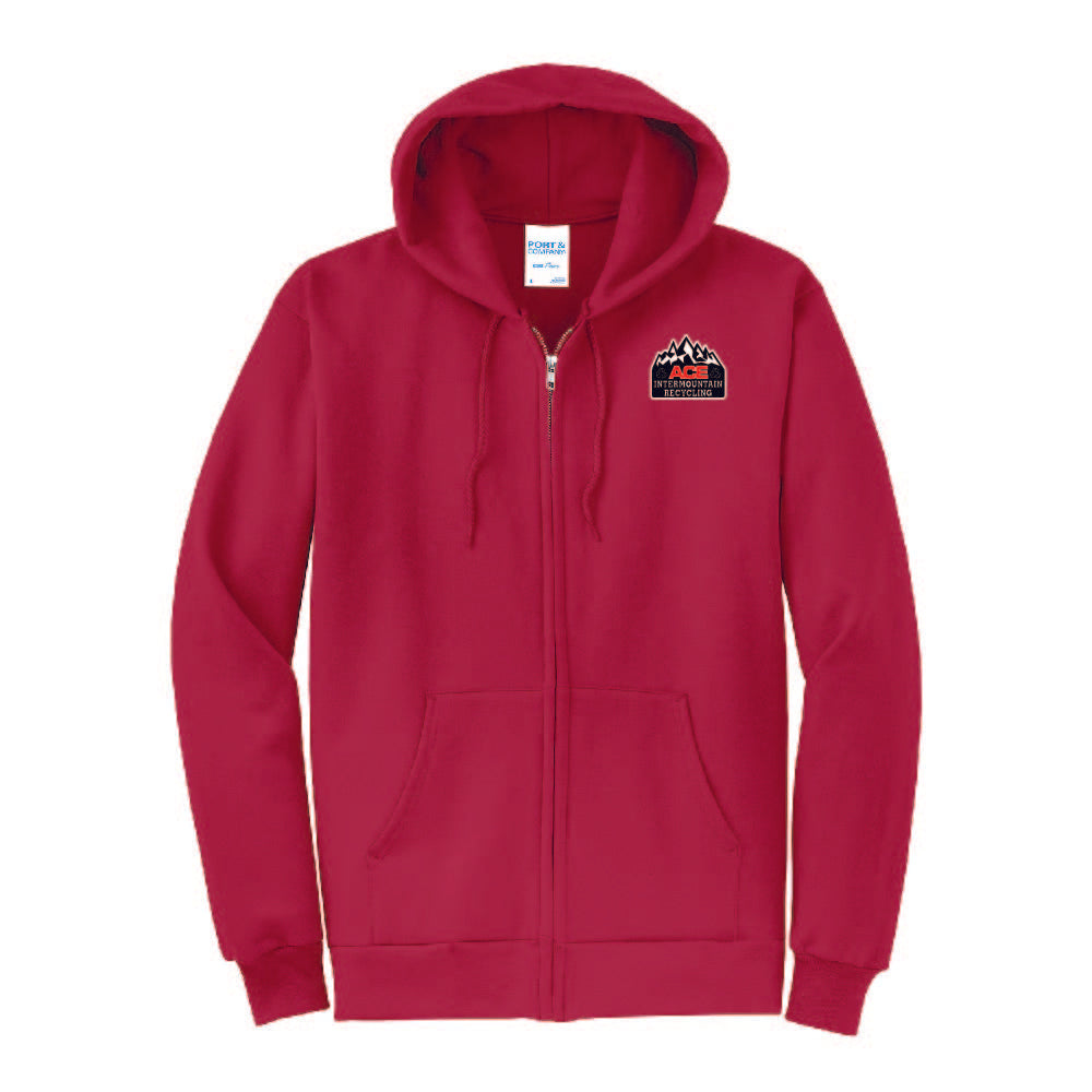 PC78ZH Port & Company Core Fleece Full-Zip Hooded Sweatshirt AIRC