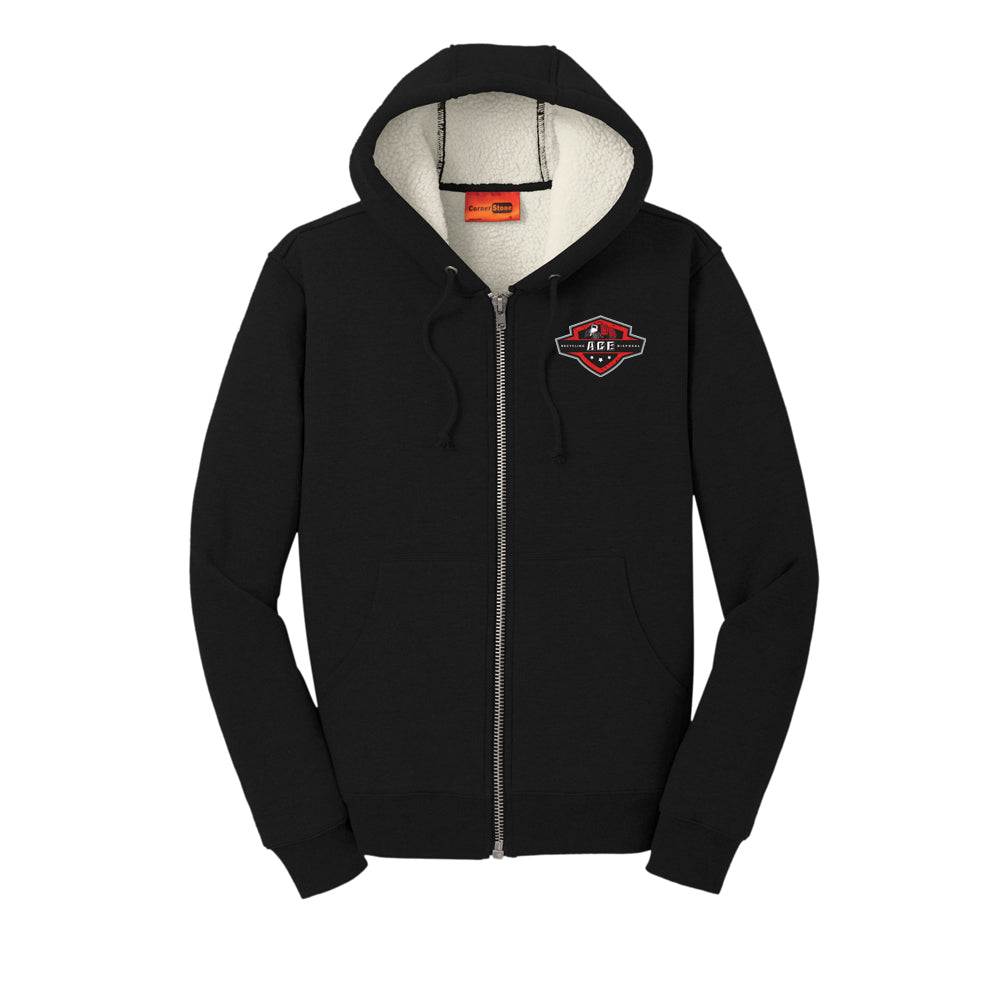 CS625 Cornerstone Heavyweight Sherpa-Lined Hooded Fleece Jacket