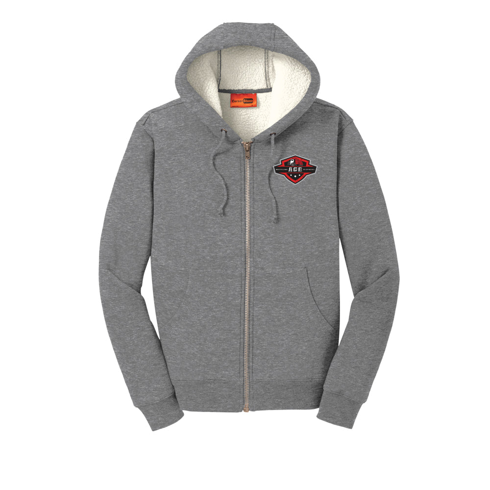 CS625 Cornerstone Heavyweight Sherpa-Lined Hooded Fleece Jacket