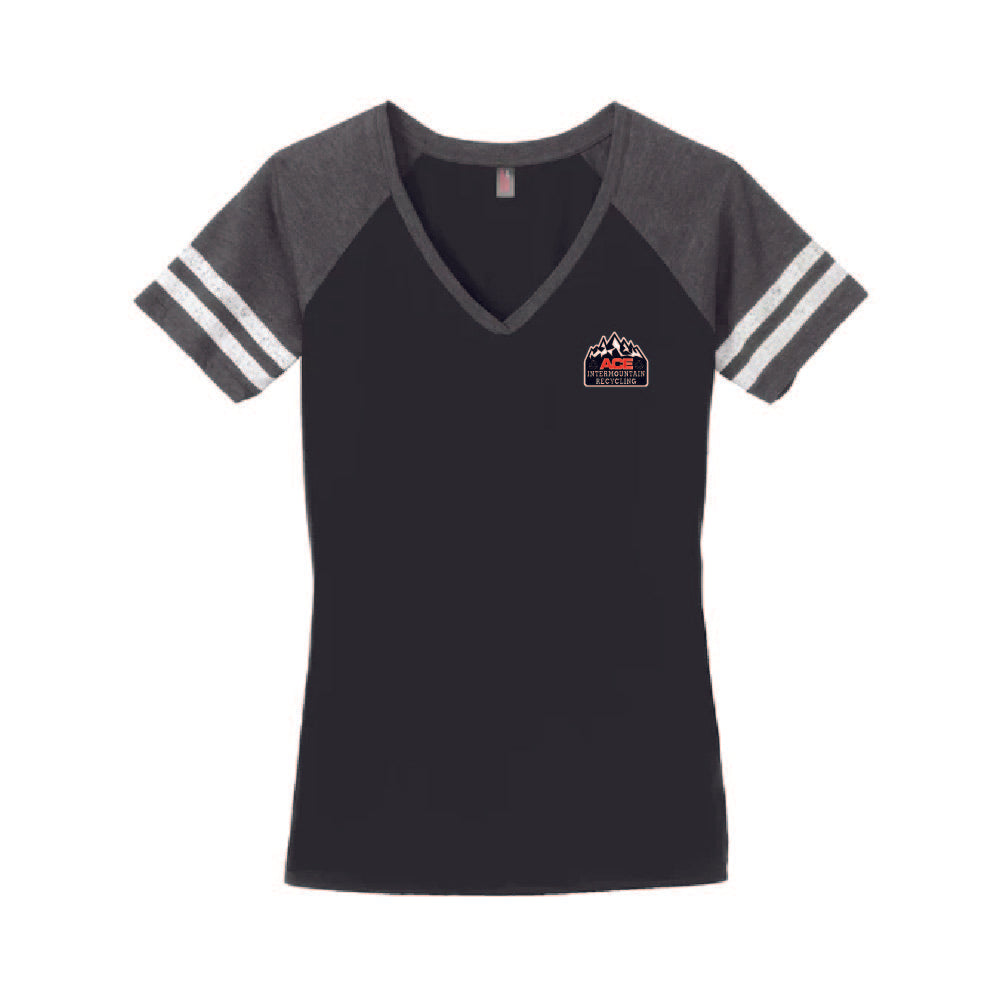 DM476 District Women's Game V-Neck Tee AIRC