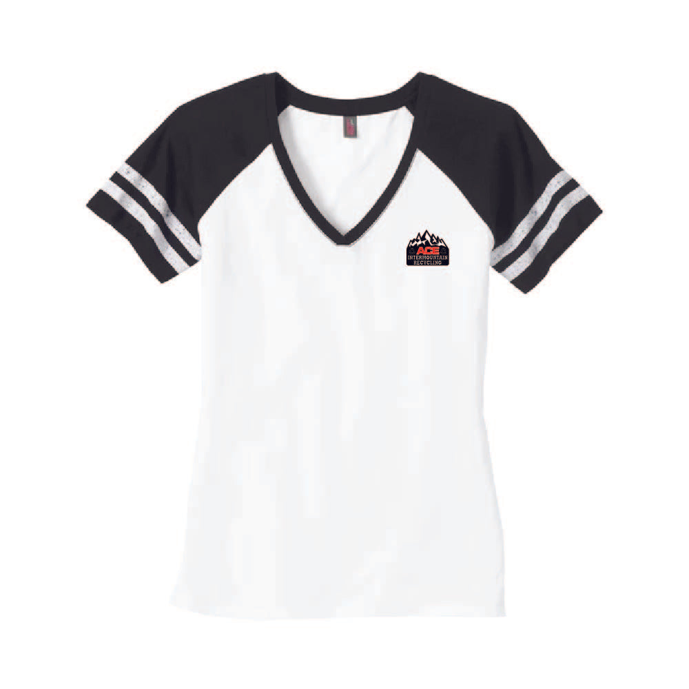 DM476 District Women's Game V-Neck Tee AIRC