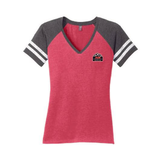 DM476 District Women's Game V-Neck Tee AIRC